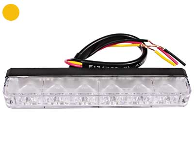 LED strobe light ES6 amber 12–24V ECE R65