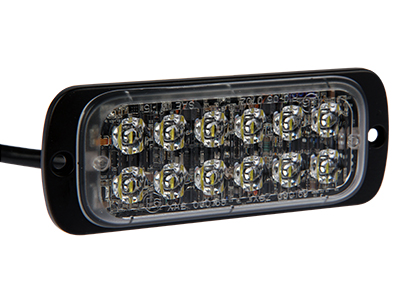 LED strobe light ST26 12 LED amber 12–24V ECE R65