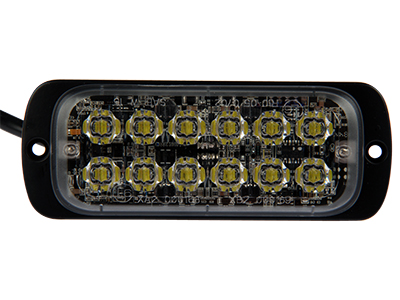 LED strobe light ST26 12 LED amber 12–24V ECE R65