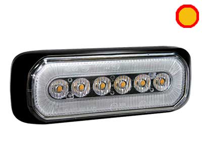 LED strobe light red/amber ECE R65
