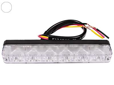 LED strobe light ES6 white 12–24V ECE R65