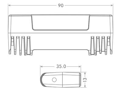 LED strobe light amber 10–33V
