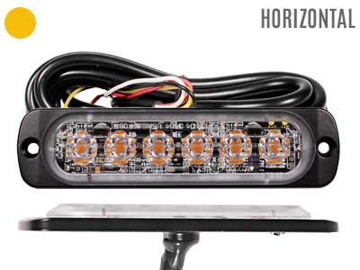 LED strobe light 3 LED amber super slim 12–24V ECE R65