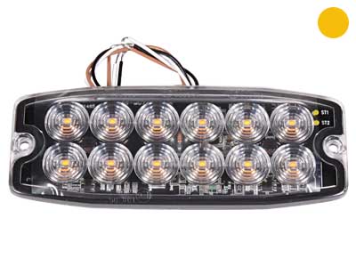 Axixtech LED strobe light LP26 12 LED amber