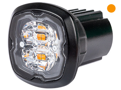 LED strobe light UR06 4 LED amber 12–24V ECE R65