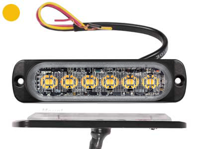 Axixtech LED marker/strobe light ST6 amber super slim