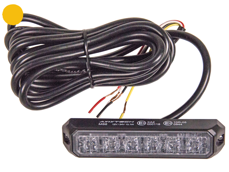 Axixtech LED strobe light MS6 amber ECE R65