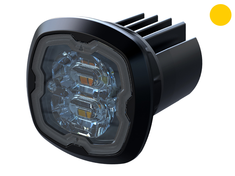Axixtech LED strobe smoked lens CR06 amber ECE R65