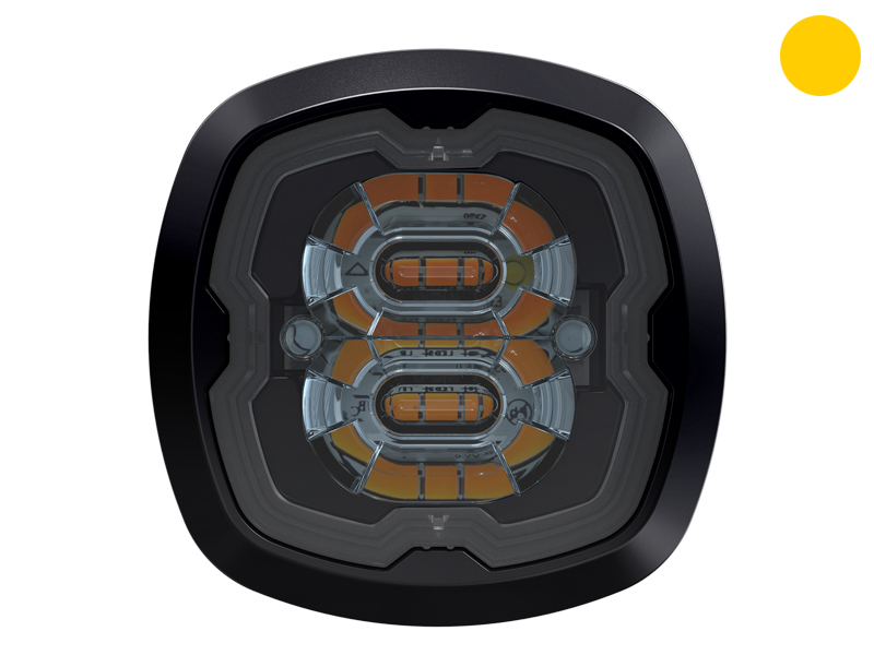 Axixtech LED strobe smoked lens CR06 amber ECE R65
