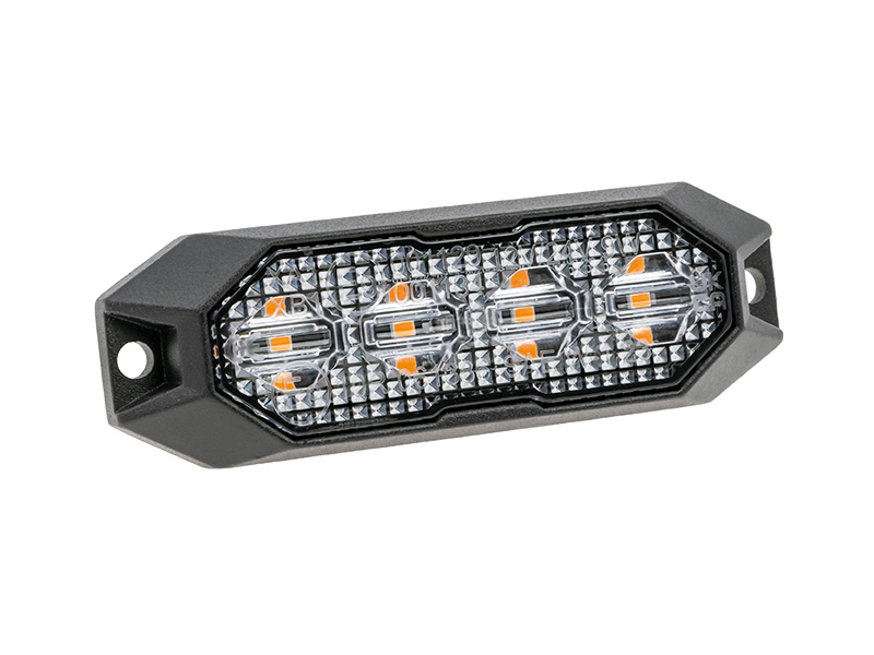 Truck Vision LED strobe light 4 LED amber 12–24V ECE R65