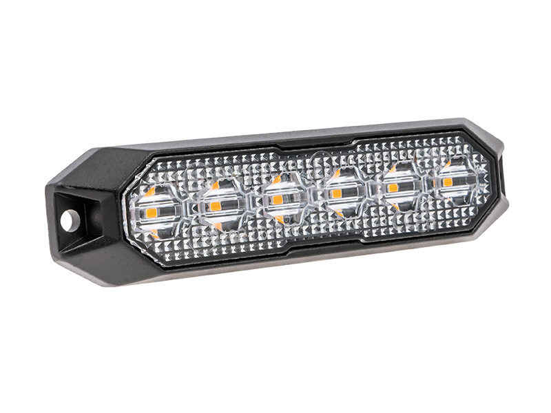 Truck Vision LED strobe light 6 LED amber 12–24V ECE R65