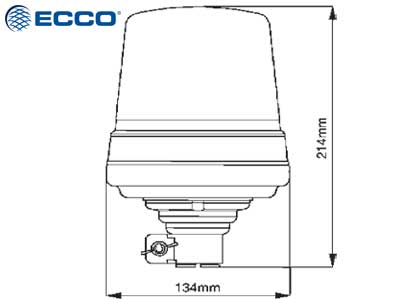 LED vilkur CAP168 ICAO DIN-tappkinnitus 12–24V