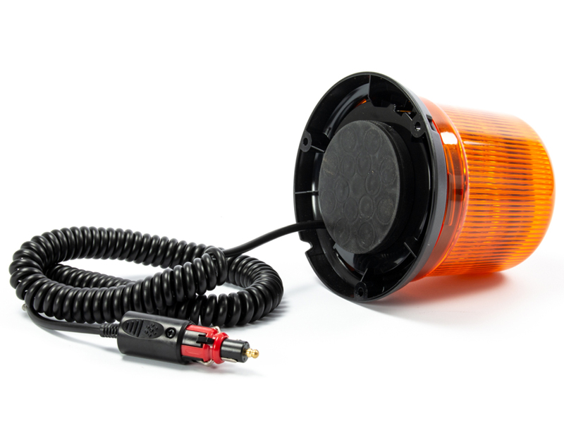 LED beacon B14 amber magnetic mount 12–24V ECE R65