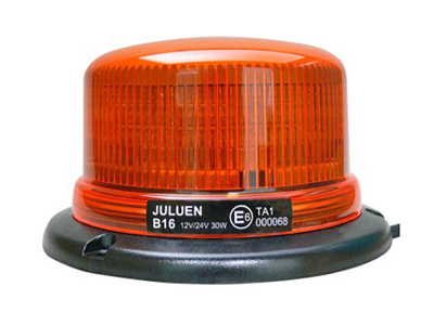 LED beacon B16 amber bolt mount low profile 12–24V ECE R65