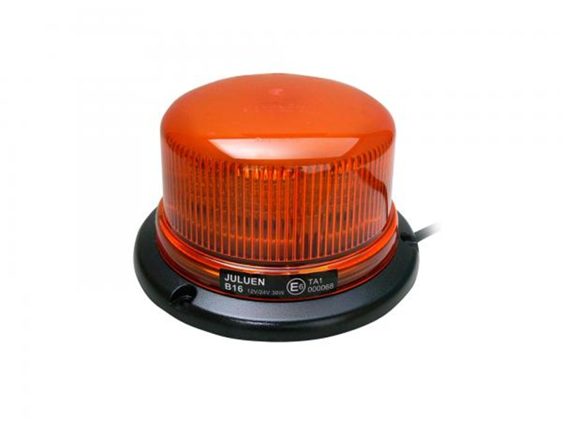 LED beacon B16 amber magnetic mount low profile 12–24V ECE R65