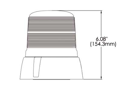LED beacon B18 amber bolt mount