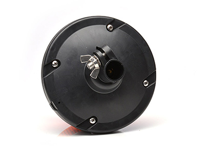 LED beacon amber DIN pole mount 12–24V ECE R65