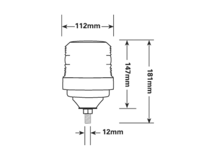 LED beacon Eccoled Bronze green 12–24V