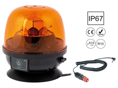 LED beacon amber magnetic mount rechargeable
