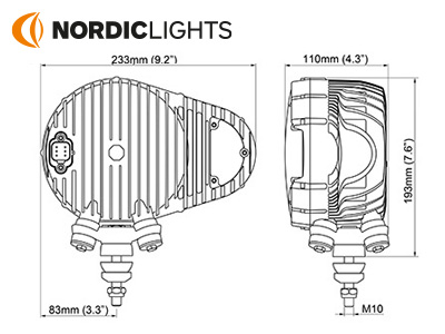 Sõidutuli Nordic Lights Sculptor N6002 Dual Beam LED, parem