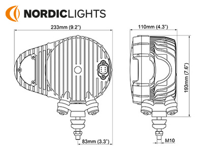 Sõidutuli Nordic Lights Sculptor N6002 Dual Beam LED, vasak