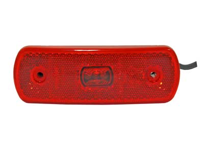 LED ääretuli punane 12–24V 104×36×20 mm
