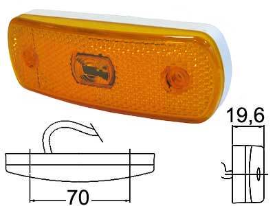 LED ääretuli kollane 12–24V (1606-27314)