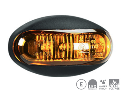 LED ääretuli kollane 59×36 mm