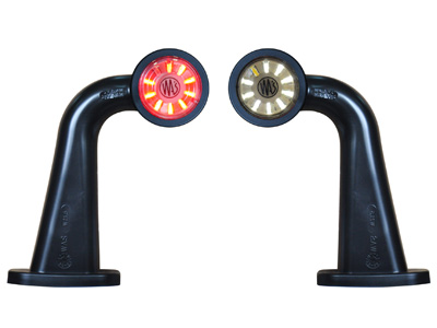 LED ääretuli kummivarrega punane vasak 10–36V 180 mm