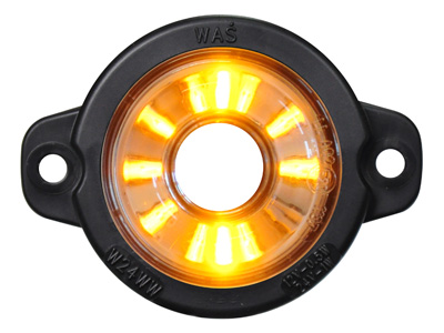 LED ääretuli ümar kollane 12–24V 60,5 mm (1606-27739)