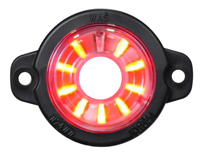 LED ääretuli ümar punane 12–24V 60,5 mm (1606-27740)