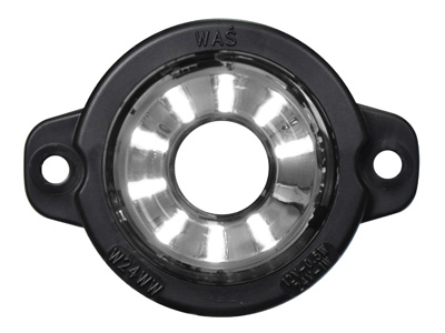 LED ääretuli ümar valge 12–24V 60,5 mm (1606-27741)
