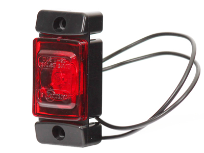 LED ääretuli punane 12–24V 72×32×23 mm