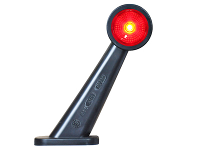 LED ääretuli kummivarrega punane vasak 12–24V 170×187 mm