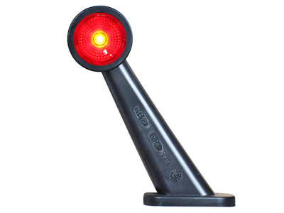 LED ääretuli kummivarrega punane 12–24V 170×187 mm