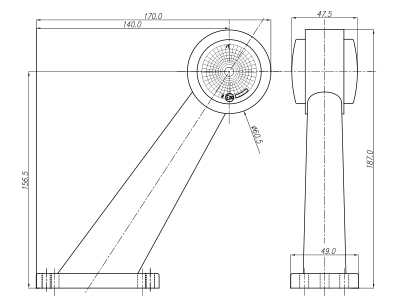 LED ääretuli kummivarrega punane 12–24V 170×187 mm