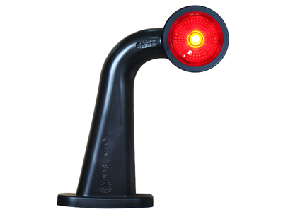 LED ääretuli kummivarrega punane vasak 12–24V 181.50×157.50 mm