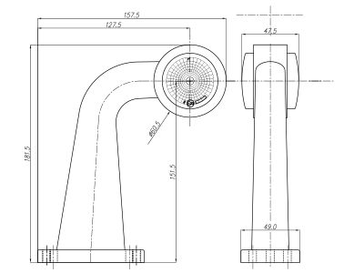 LED ääretuli kummivarrega punane parem 12–24V 181.50×157.50 mm