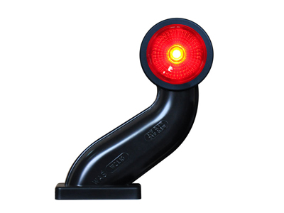 LED ääretuli kummivarrega punane vasak 12–24V 149 mm