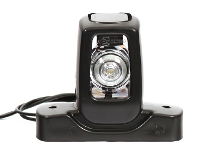 LED ääretuli kummivarrega punane/valge 12–24V 84×103×33 mm