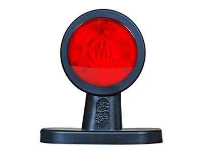 WAS LED ääretuli kummivarrega vasak 12–24V 98×89 mm