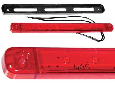 LED ääretuli punane 9–36V 238×20.60×10.40 mm
