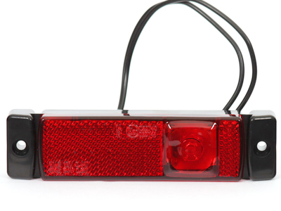 LED ääretuli punane 12–24V 130×32×20.50 mm
