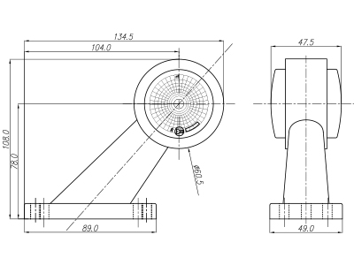 LED ääretuli kummivarrega punane parem 12–24V 108×134.50 mm