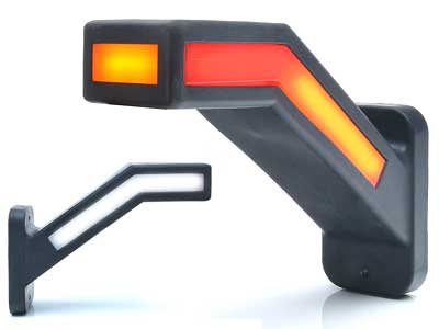 LED ääretuli tagumise suunatulega kummivarrega Neon Effect vasak 12–24V 185 mm