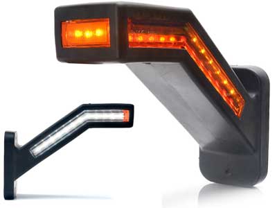 LED ääretuli piduritulega kummivarrega vasak 12–24V 185 mm
