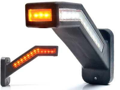 LED ääretuli piduritulega kummivarrega parem 12–24V 185 mm