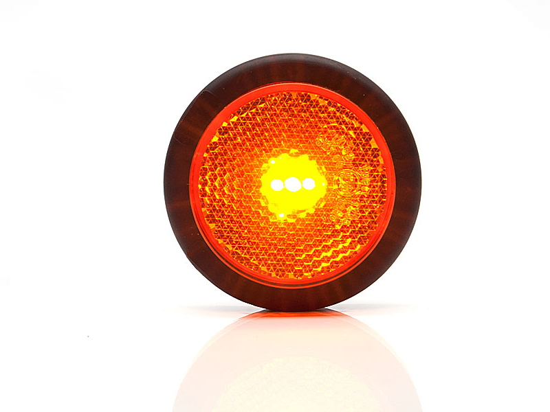 LED ääretuli ümar kollane 12–24V