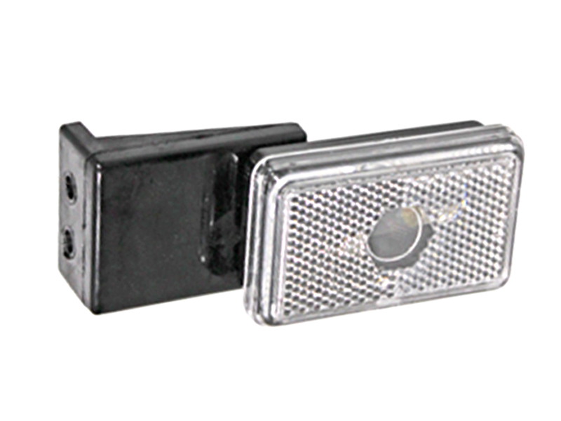 Ääretuli kummivarrega valge vasak 74×45×24 mm