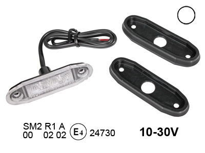 LED ääretuli valge 10–30V (1608-3000C)